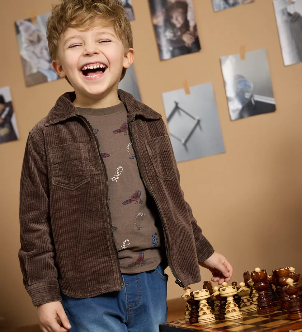 Minymo Skjorte - Cord - Fløjls - Chocolate Chip