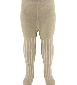 Minymo Strømpebukser - Rib - Silver Mink