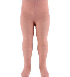 Minymo Strømpebukser m. Blonder - Rose Cloud