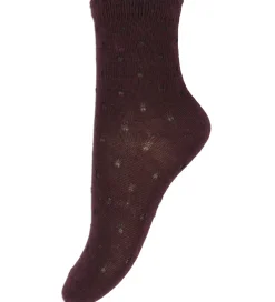 Minymo Strømper - 5-pak - Wild Rose/Lilla/Hvid m. Prikker