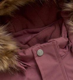 Minymo Vinterjakke - Withered Rose m. Flæser