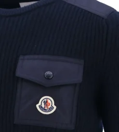 Moncler Bluse - Uld - Navy