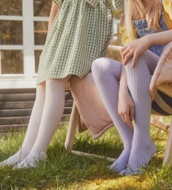 MP Strømpebukser - Rib - Lavender Sky