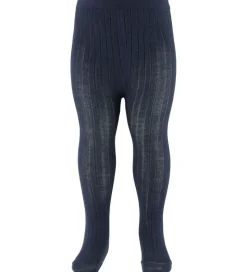 MP Strømpebukser - Uld - Rib - Navy