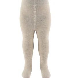 MP Strømpebukser - Uld/Bomuld - Bobbie - Lysebrunmeleret