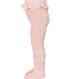 MP Strømpebukser m. Blonde - Ruby - Rose Dust