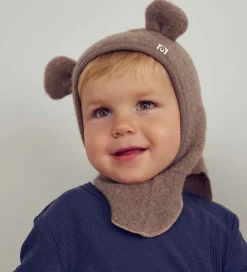 Müsli Elefanthue - 1-lags - Uld - Walnut Melange m. Ører