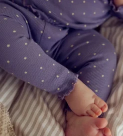 Müsli Leggings - Rib - Dot - Lilac Fog/Oak