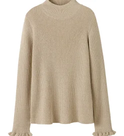 Name It Bluse - Rib - Glitter - NkfRiaglitter - Cement