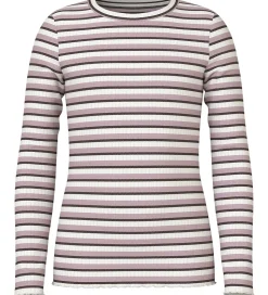 Name It Bluse - Rib - NkfVemma - Cloud Dancer/Seal Brown/Keepsak