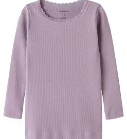 Name It Bluse - Rib - Noos - NmfKab - Lavender Gray