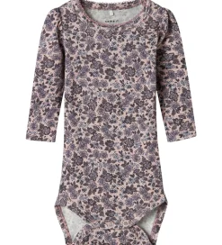 Name It Body l/æ - NbfOalia - Burnished Lilac m. Blomster