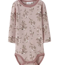 Name It Body l/æ - Uld - NbfWillow - Shadow Gray/Long Flower