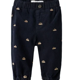 Name It Bukser - Fløjsvelour - NbmBen - Baggy - Navy Blazer