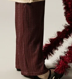 Name It Bukser - NmfRisilk - Burgundy m. Glimmer