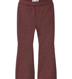 Name It Bukser - NmfRoisin - Bootcut - Burgundy m. Glimmer