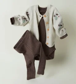 Name It Cardigan - Strik - NbfNussy - Peyote Melange m. Blomster