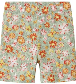 Name It Cykelshorts - NmfVayo - Aqua Gray m. Blomster