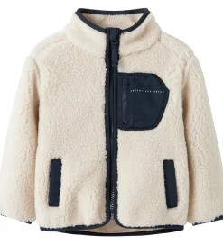 Name It Fleecejakke - NmnMattia - Moonbeam/Dark Sapphire