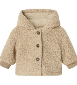 Name It Fleecejakke - Teddy - NbnMilo - Pure Cashmere