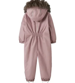 Name It Flyverdragt - NmfSnow10 - Woodrose m. Guldprikker/Flæser