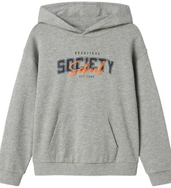 Name It Hættetrøje - NkmLucas - Grå Meleret