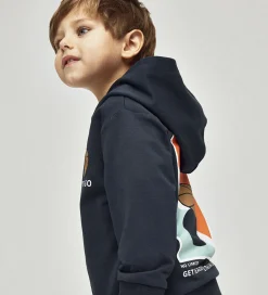 Name It Hættetrøje - NmmKelvin - Navy Blazer m. Print