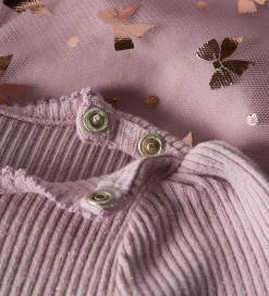 Name It Kjole - Rib/Tyl - NbfRosally - Keepsake Lilac m. Sløjfer