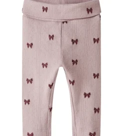 Name It Leggings - Hulmønster - NbfRibbea - Keepsake Lilac m. Sl