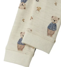 Name It Leggings - Uld - NbnWup - Peyote Melange/Bear