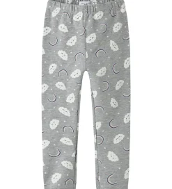 Name It Leggins - NmfDavina - AOP - Grey Melange/Rainbow Clouds