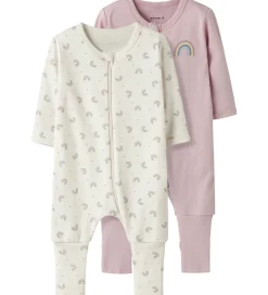 Name It Natdragt - 2-pak - Noos - NbfNightsuit - Jet Stream/W/Bu