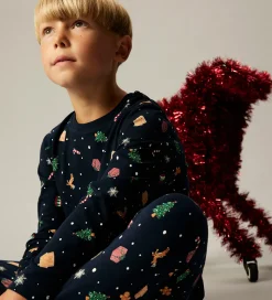 Name It Nattøj - NknVismas - Navy Blazer/Xmas AOP Navy