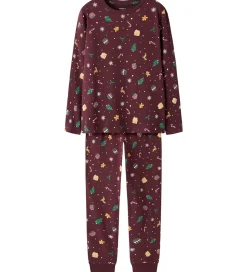 Name It Nattøj - NknVismas - Burgundy/Xmas AOP