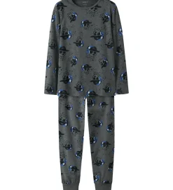 Name it Nattøj 2-delt - NkmNight - Mørkegråmeleret