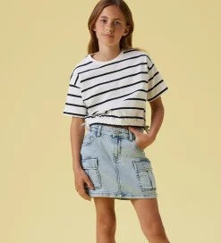 Name It Nederdel - Denim - NkfMillie - Cargo - Light Blue Bleach