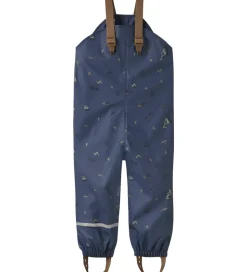 Name It Regntøj m. Seler - NmmDry10 - Vintage Indigo m. Print