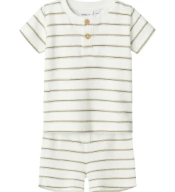 Name It Shortssæt - Shorts/T-shirt - NbnOterry - Cloud Dancer