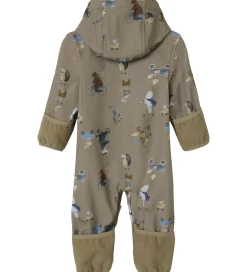 Name It Softshelldragt m. Fleece - NbnAlfa08 - Silver Mink/GO