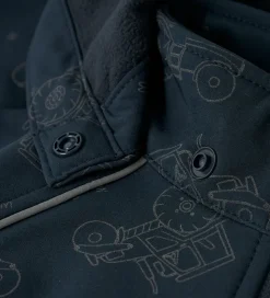 Name It Softshelljakke m. Fleece - NmmAlfa08 - Dark Sapphire m.