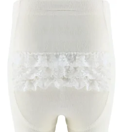 Name It Strømpebukser - NbfOpagna - Cloud Dancer m. Blonder