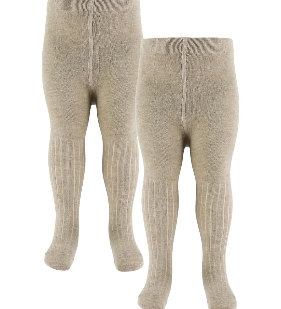 Name It Strømpebukser - Rib - Noos - NknPantyhose - 2-pak - Pure