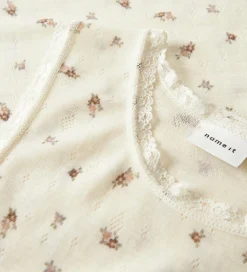 Name It Tanktop - Uld - NkfWang - Snow White/Small flowers