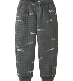 Name It Termotøj m. Fleece - NmmMoon - Grey Pinstripe