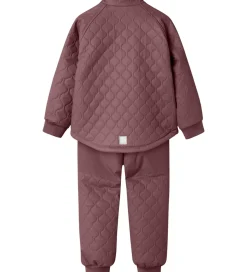 Name It Termotøj m. Fleece - PU - NmfMud - Rose Brown