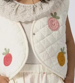 Name It Top - Rib - NmfHelianay - Buttercream m. Hulmønster