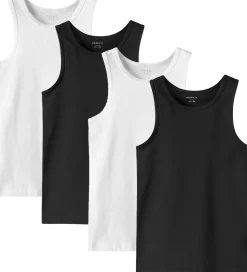 Name It Undertrøje - Noos - NkmTank - 4-pak - Sort/w/ 2 x Bright