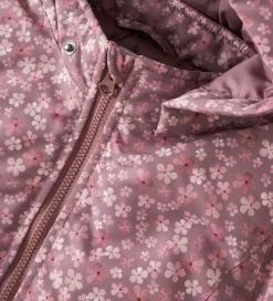 Name It Vinterjakke - NbfMaxi - Grape Shake/Flowers