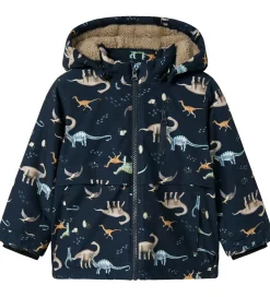 Name It Vinterjakke - NmmSnow05 - Dark Sapphire m. Dinoer