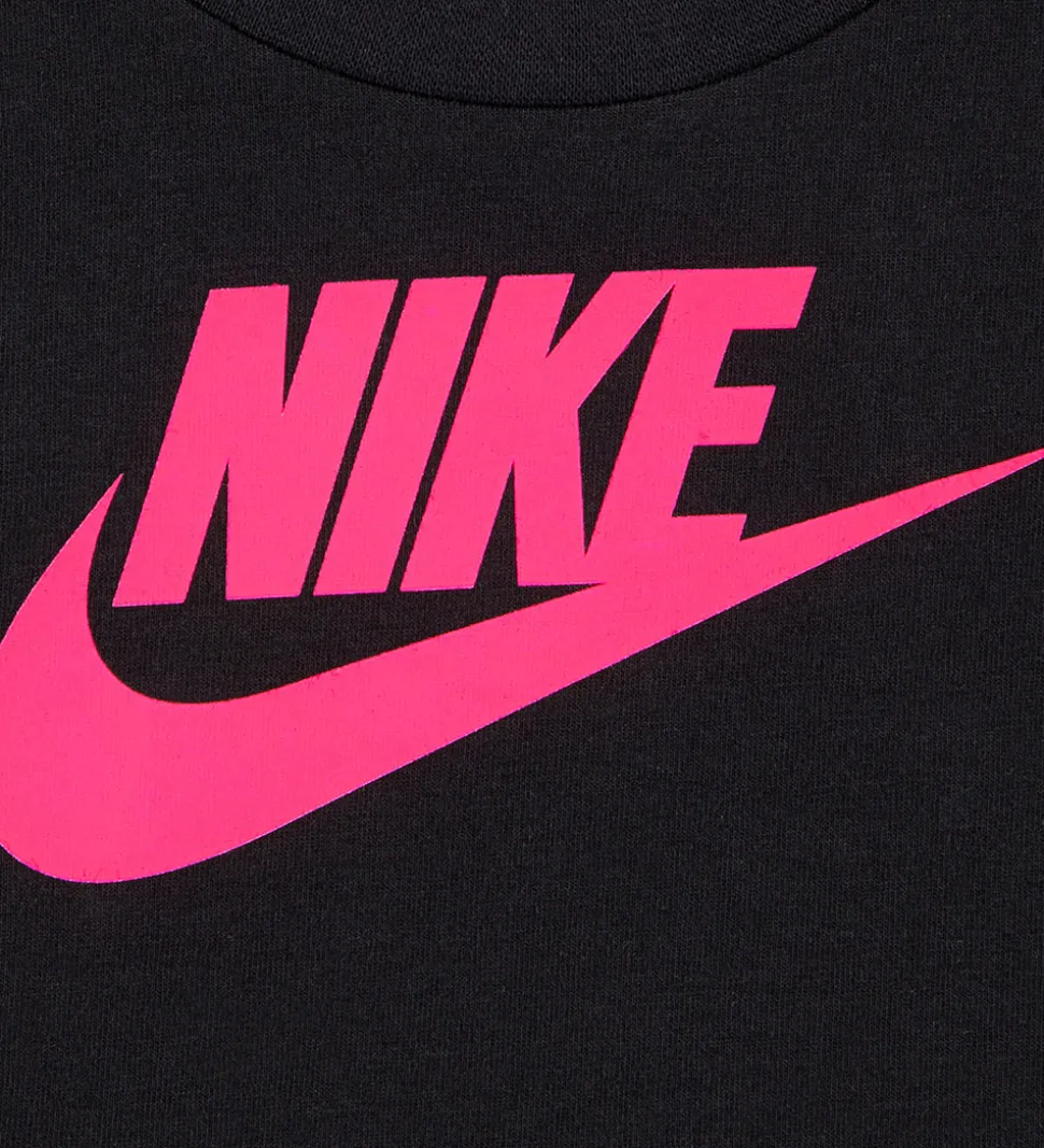 Nike Shortssæt - T-shirt/Shorts - Hyper Pink/Black